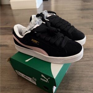 Women’s Puma Suede XL in Black/Pink